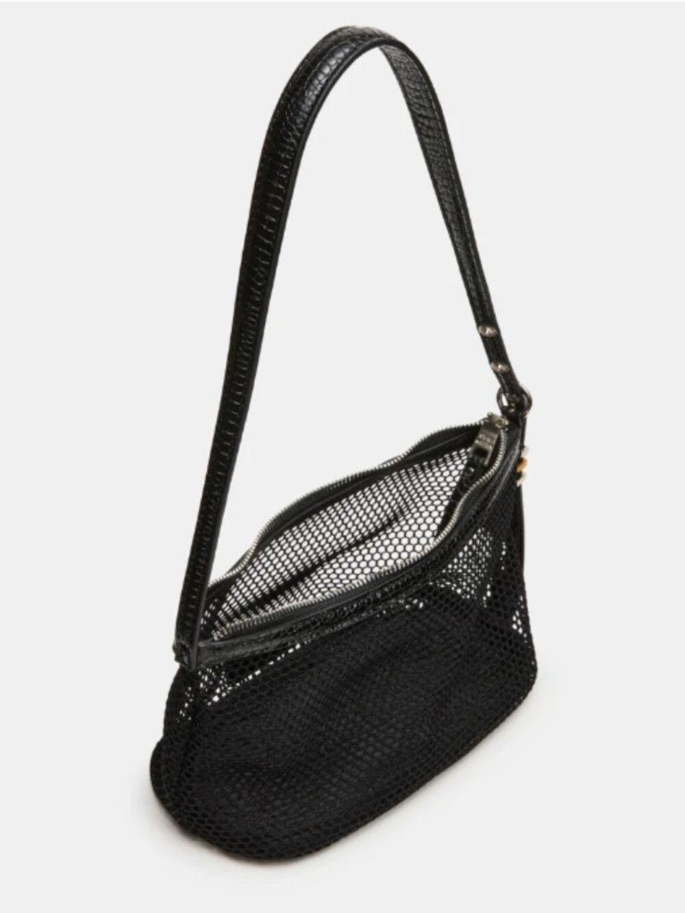 Luciell Black Mesh Shoulder Bag by Steve Madden - Picture 4 of 6